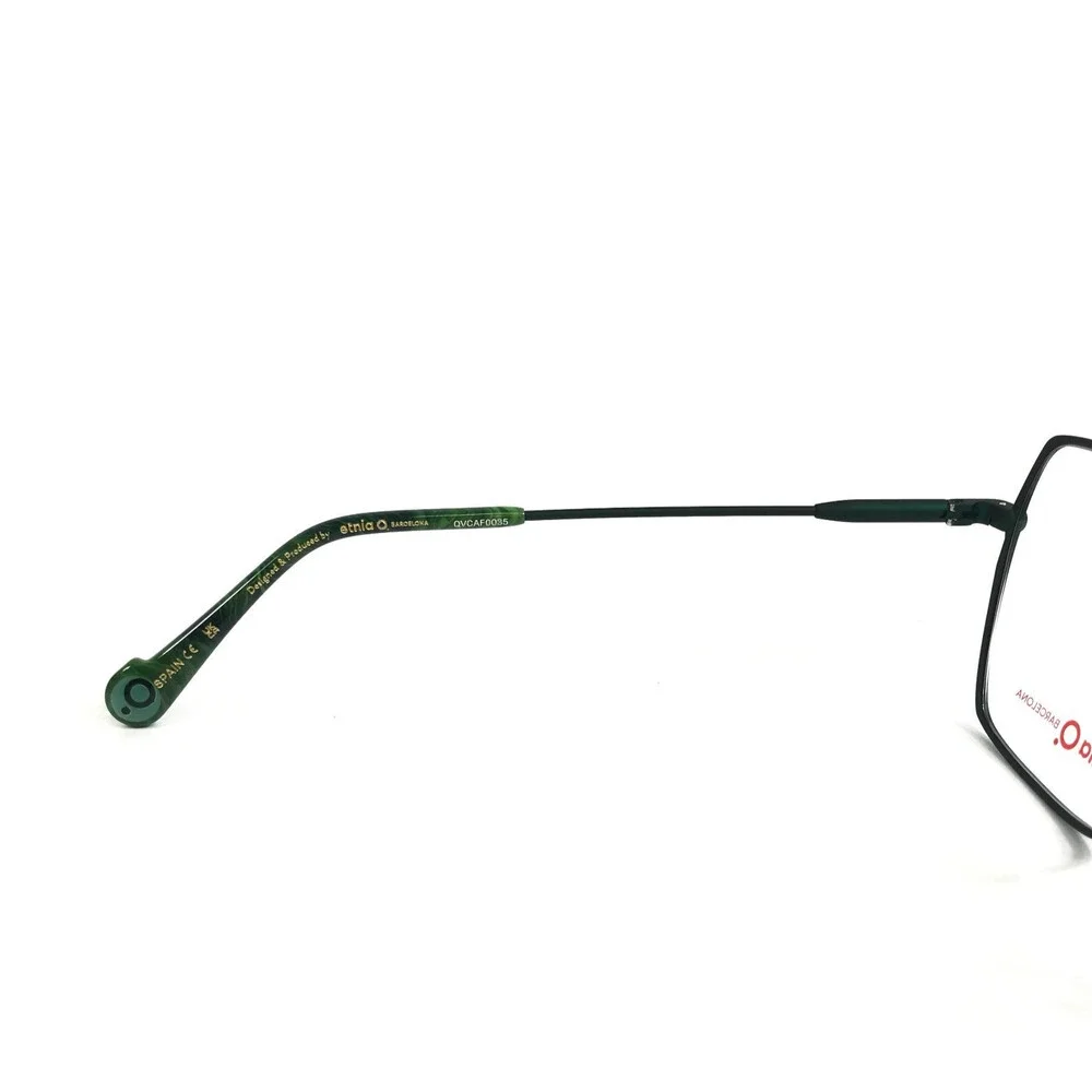 Etnia Barcelona Eyeglasses Frames AGORA DG Dark Green Square Wire Rim 53-19-140